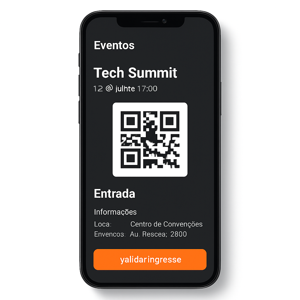 App Salute em uso com validação de ingresso
